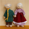 ドールハウス用人形おじいさんおばあさんセット