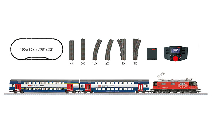 maerklin/N 29487 HOfW^X^-^-Zbg XCX SBB Serie Re4/4 II 