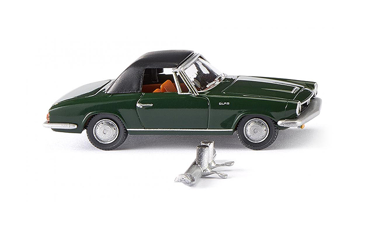 Wiking/B-LO 018698 Glas 1700 GT convertible dark green