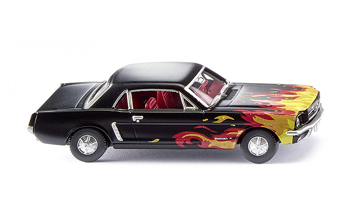 Wiking/B-LO 020503 Ford Mustang Coupe - black with flame decoration