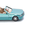 Wiking/B-LO 014203 MB 500 SL Cabriolet (top down) beryl blue metallic