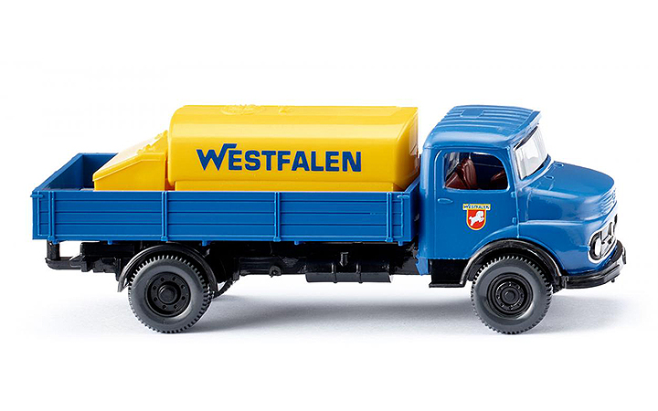 Wiking/B-LO 043801 Flatbed lorry with vehicle mountable tank (MB)