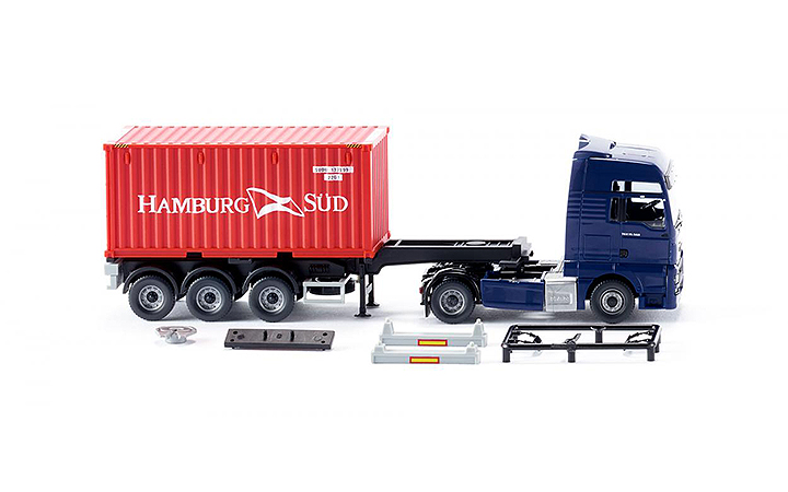 Wiking/B-LO 052348 Container semi-truck (NG) (MAN TGX Euro 6)