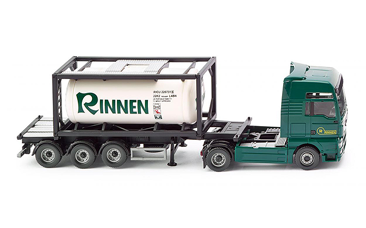 Wiking/B-LO 053601 Tank container semi-truck 20' (MAN TGX) Rinnen