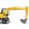 Wiking/ヴィ-キング 066103 Mobile excavator (Atlas 2205 M) - zinc yellow