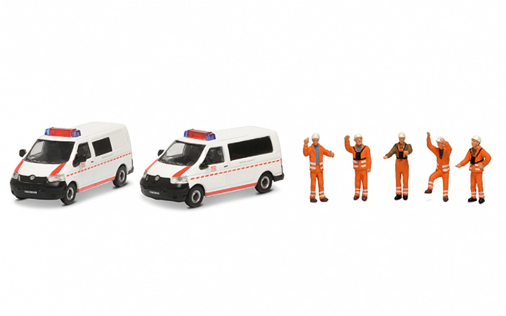 Schuco/VR- 452655500 MHI Set DB NOTFALL VW T5 1:87