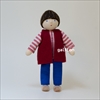 Herwig/ヘアビック社 ド-ルハウス用人形　お父さん 赤シマ服+青パンツ
