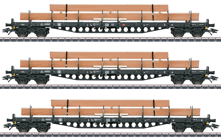 maerklin/メルクリン 47153 ステ-ク貨車3両セット DBAG 木材運搬