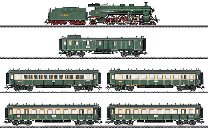 maerklin/メルクリン 26360 蒸気機関車 K.Bay.Sts.B. S3/6 +客車セット