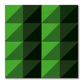童具館 ケルンモザイク直角二等辺三角形 緑清濁色 ： 木