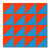 ケルンモザイク45四角C(1/2直角二等辺三角形 青・橙)