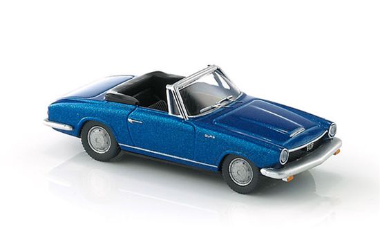018649 1/87 O-X 1700GT cabriolet blue metalic