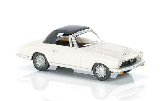 018699 1/87 O-X 1700GT cabriolet closed white with black roof