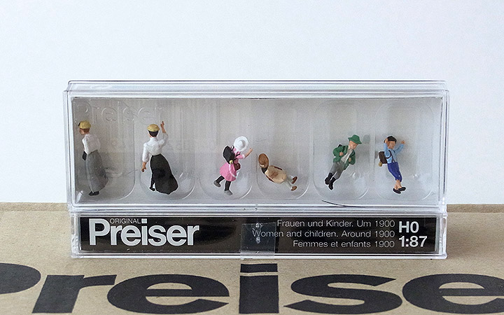 海外最新 Preiser/プライザー 12194 HO 1/87 1900年頃の女性と子ども 鉄道模型