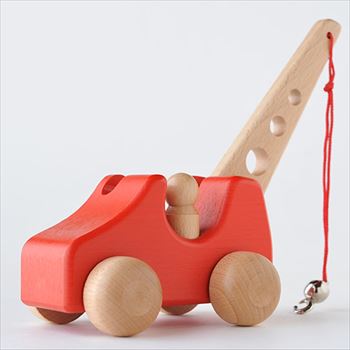 Konrad Keller ケラー クレーン車 小 赤 木のおもちゃ がりとん Galiton Konrad Keller ケラー クレーン車 小 赤 木のおもちゃ がりとん Galiton